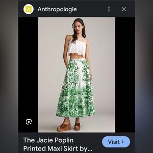 Anthropologie Jacie printed maxi skirt